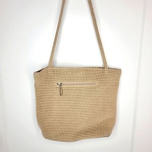 The Sak Crochet Light Brown Shoulder Bag